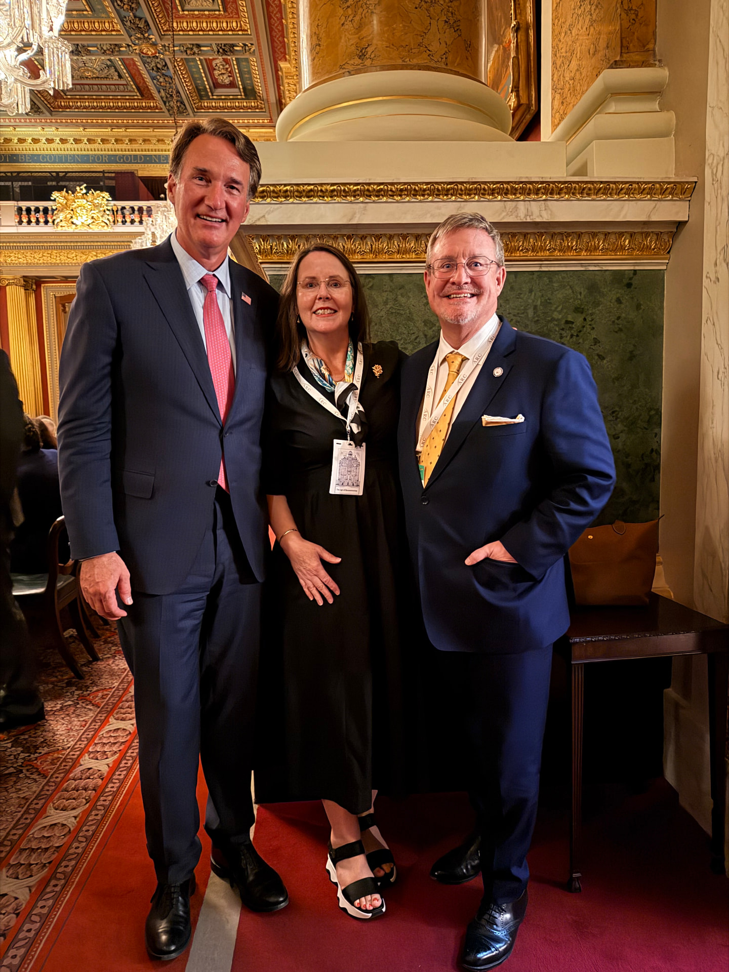 Mark and Karen Finlay with The Hon. Glenn Youngkin at ARC in London