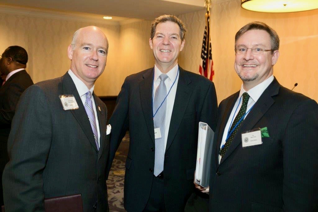 Rep. Robert B. Aderholt with Ambassador Sam Brownback at the National Prayer Breakfast