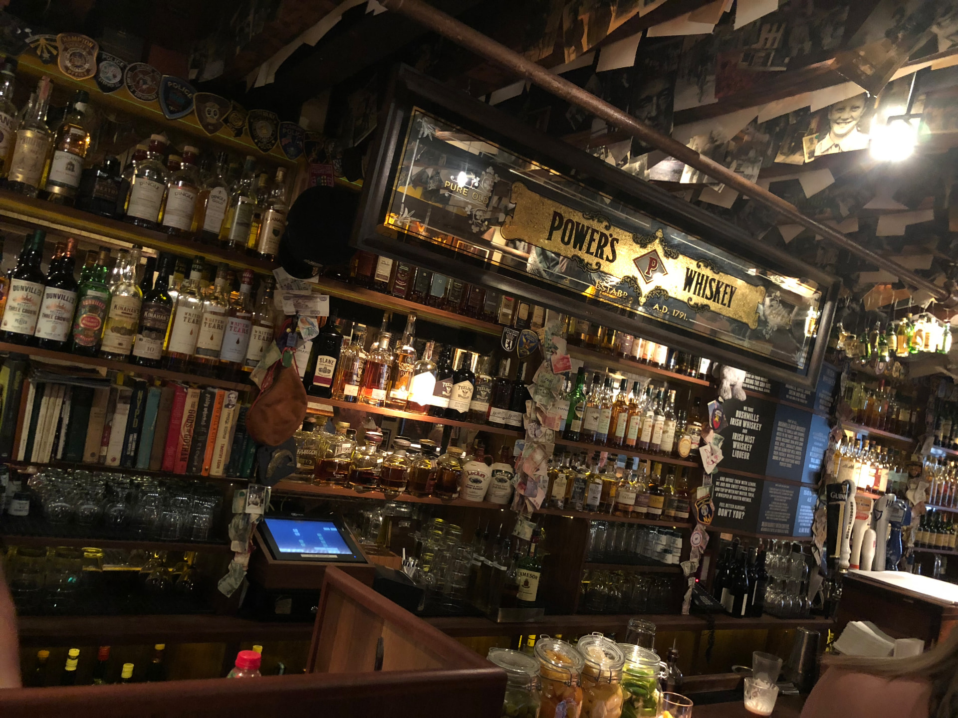 A crowded, characterful Irish whiskey bar