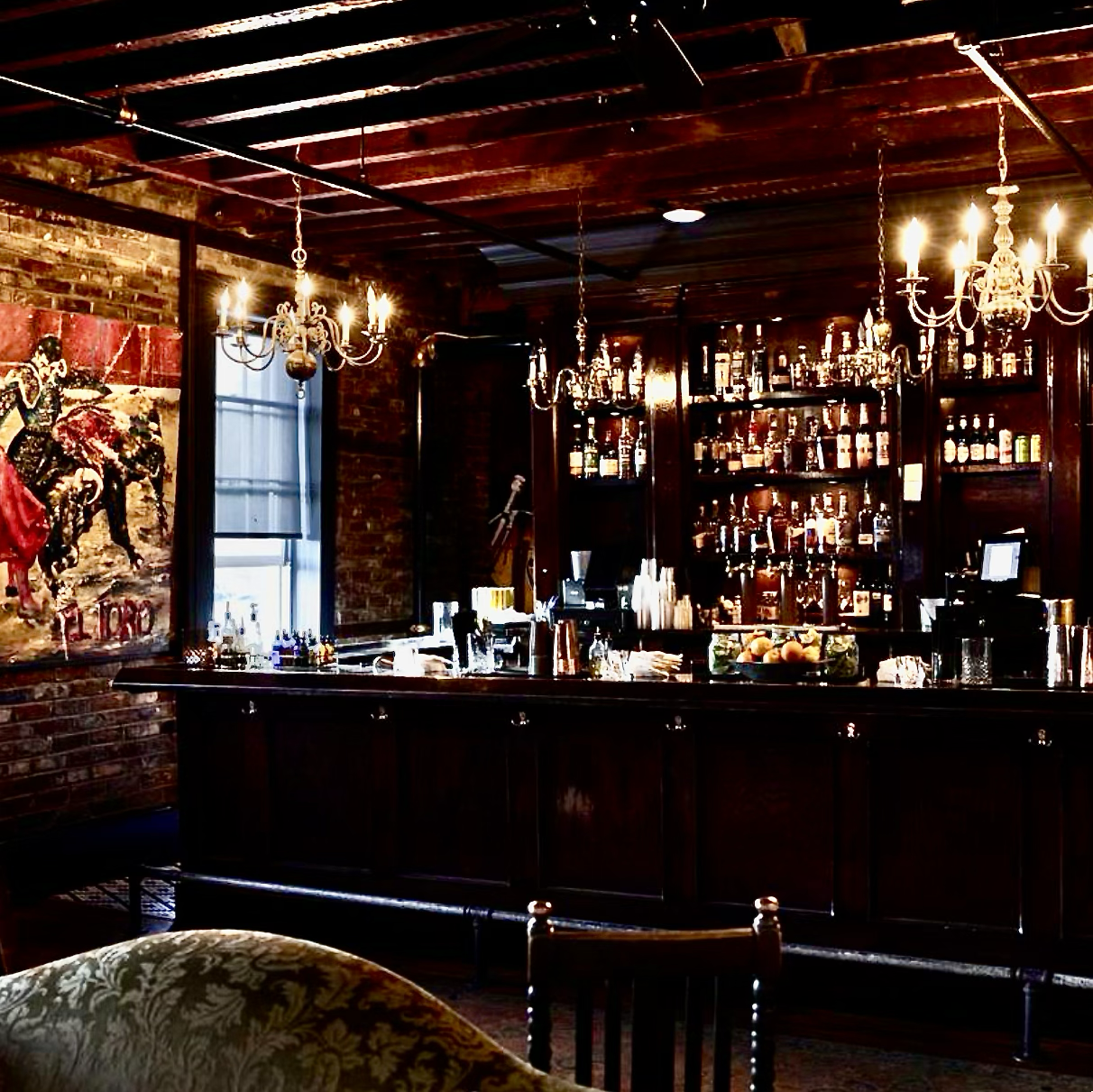 The Whiskey Room bar at Henry's on The Market, Charleston